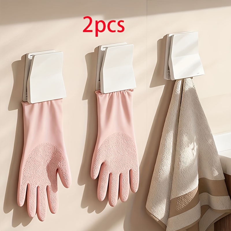 Rubber Glove Cleaning - قطعتان من حامل قفازات المطبخ المطاطي،