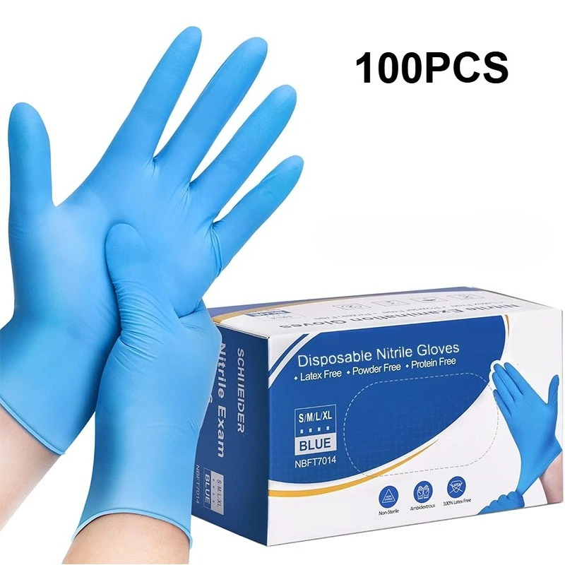 100 قطعة من قفازات النتريل الز - مراجعة Latex Disposable Glove وسعره