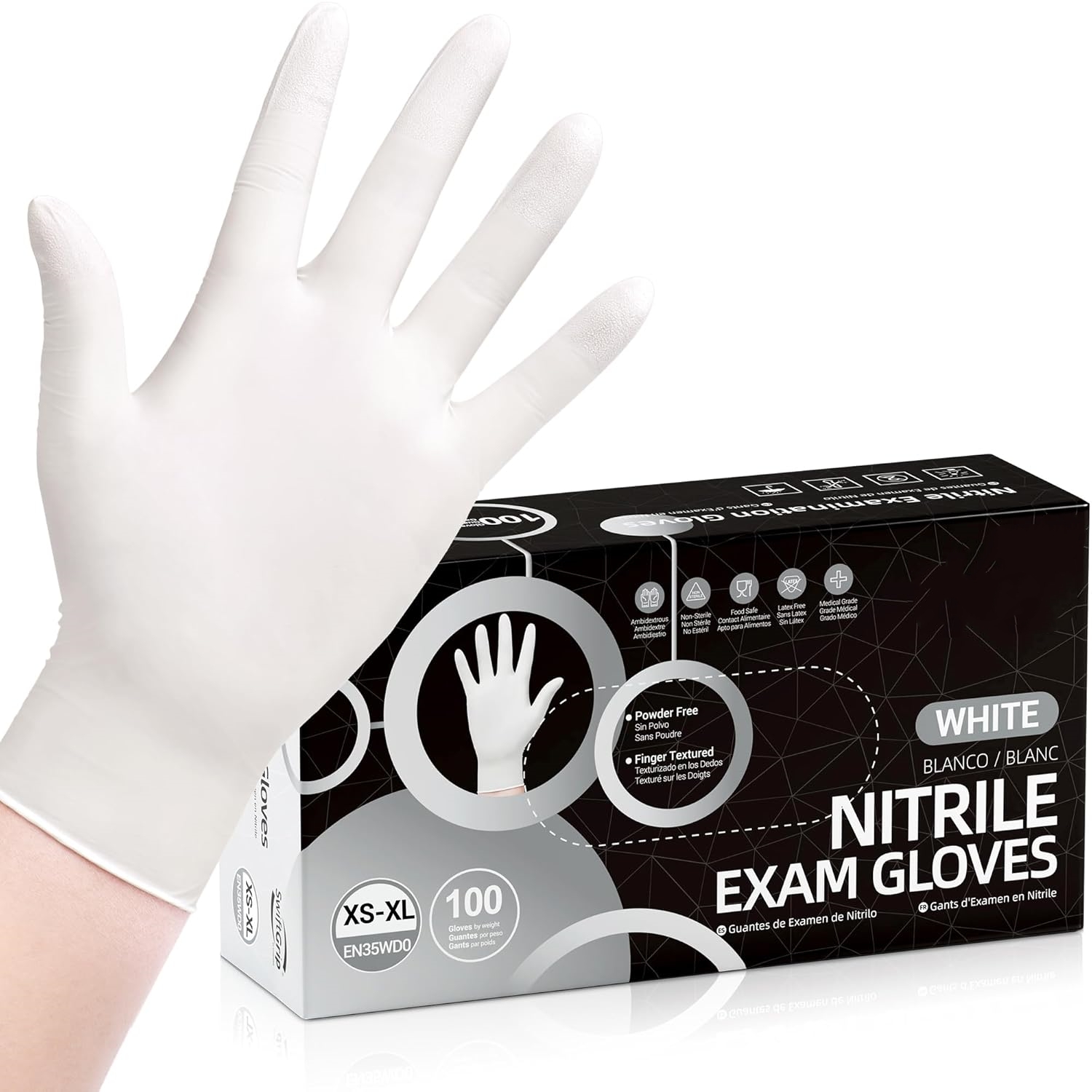 100 قطعة من قفازات النتريل الت - مراجعة Latex Disposable Glove وسعره