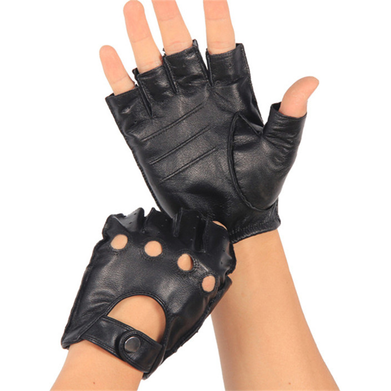 عالية الجودة جلد طبيعي نصف اصب - مراجعة Leather Driving Glove وسعره