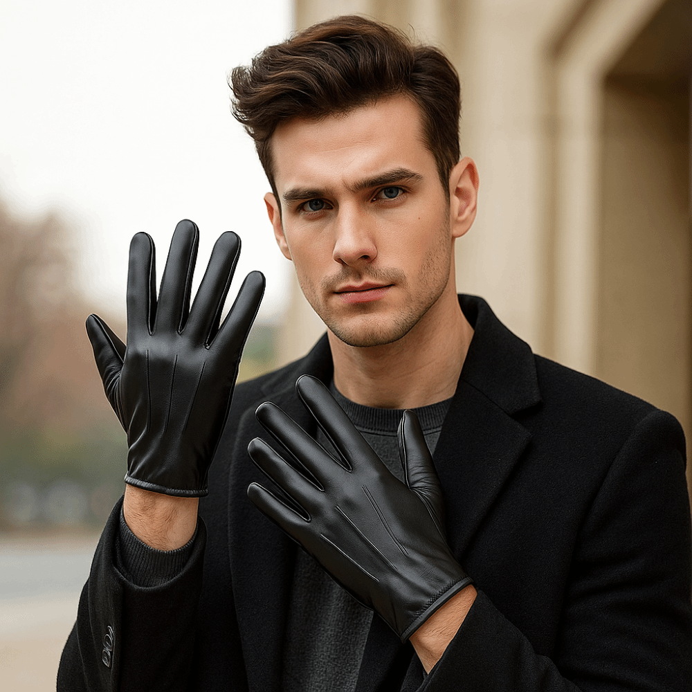 قفازات قيادة سوداء عصرية، قفاز - مراجعة Leather Driving Glove وسعره