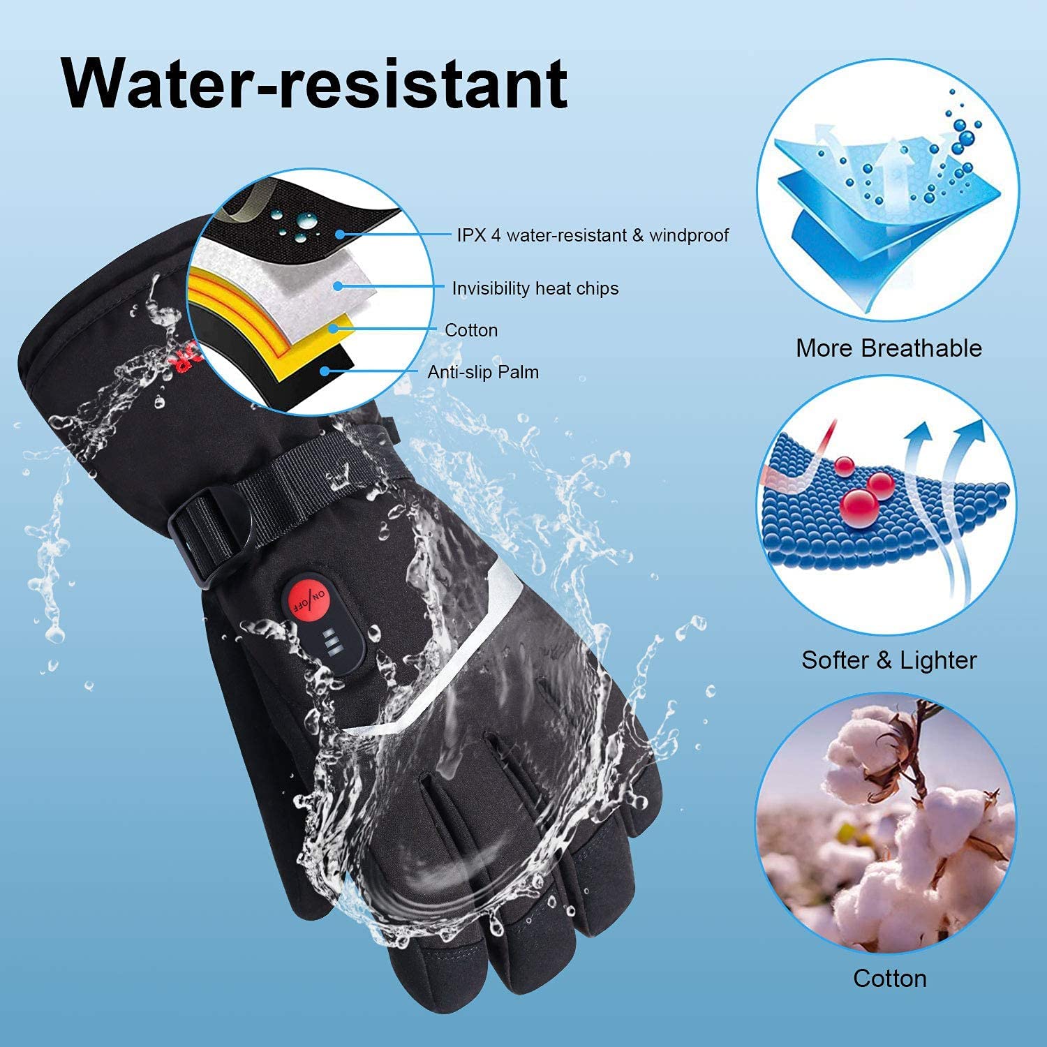 قفازات تزلج حرارية لأيل الثلج  - مراجعة Ski Glove Waterproof وسعره