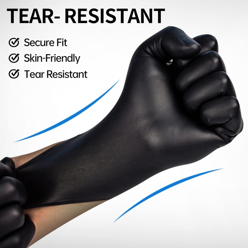 100 قطعة قفازات نتريل سوداء لل - مراجعة Latex Disposable Glove وسعره