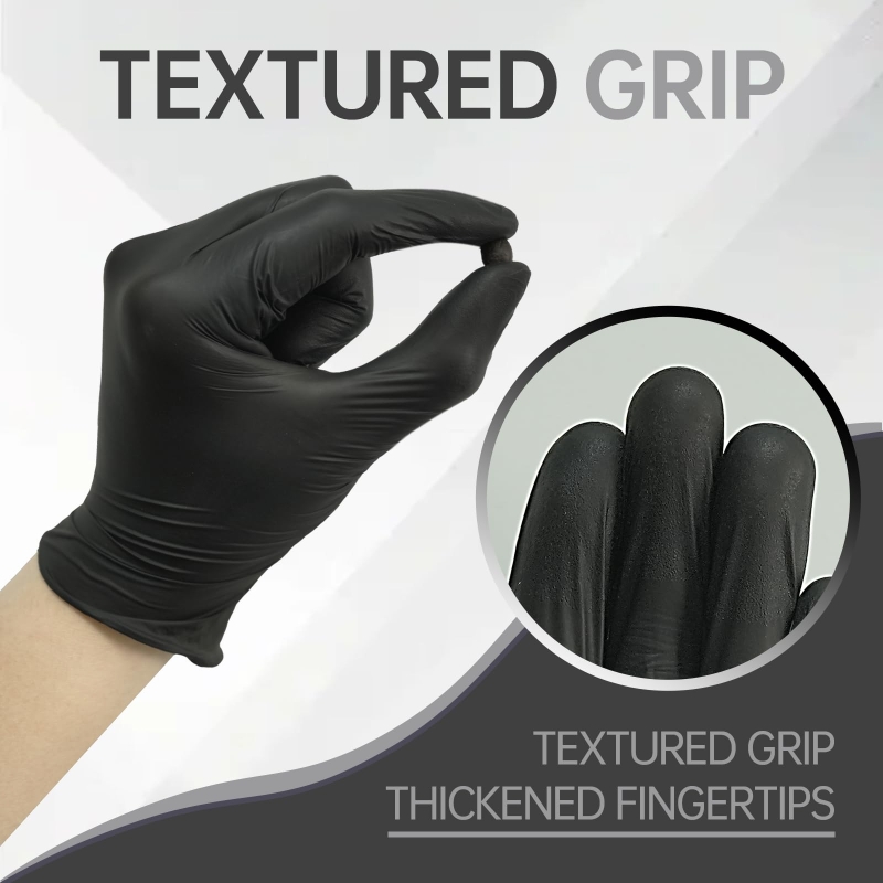 100 قطعة قفازات نتريل سوداء لل - مراجعة Latex Disposable Glove وسعره