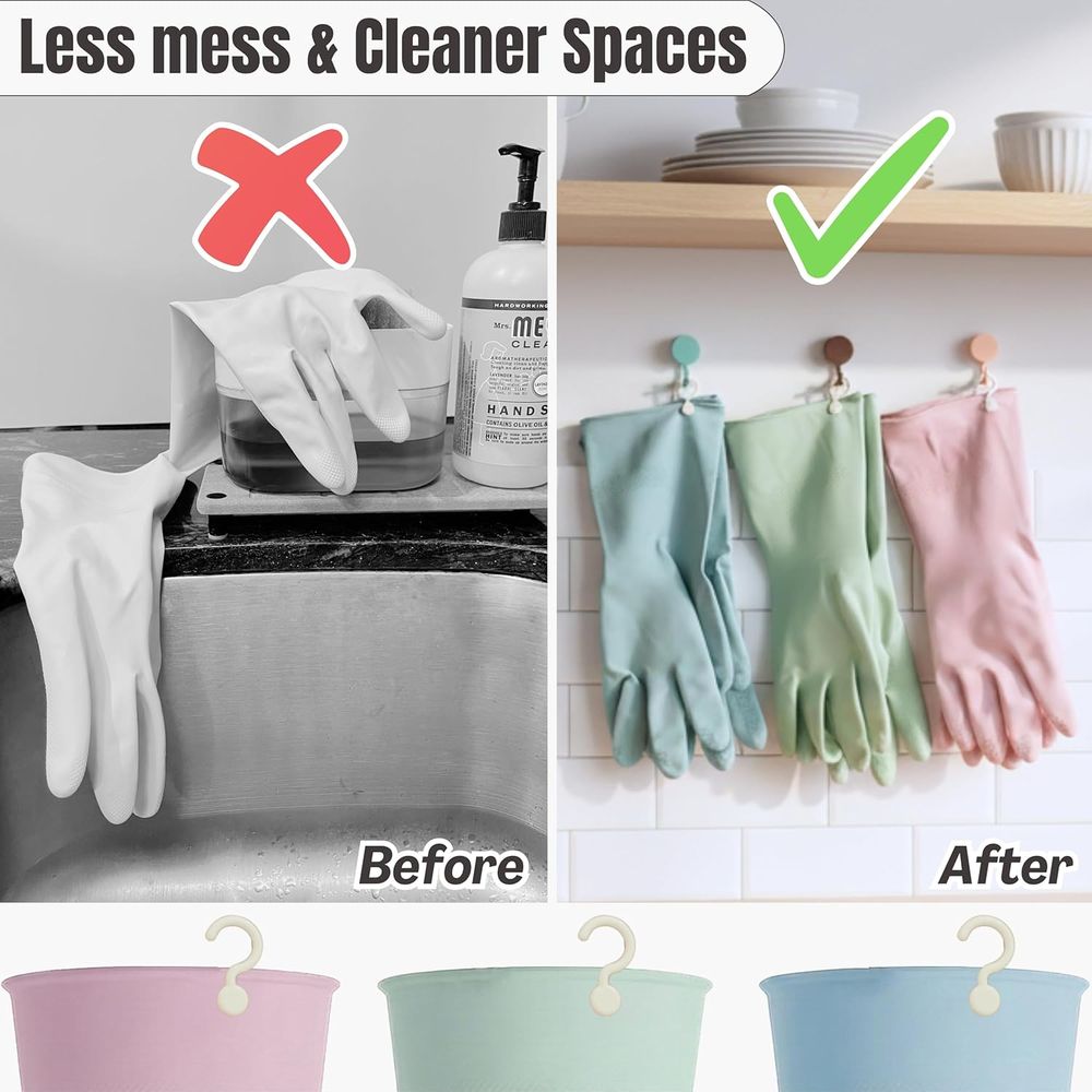 3 أزواج من قفازات غسيل الأطباق - مراجعة Rubber Glove Cleaning وسعره